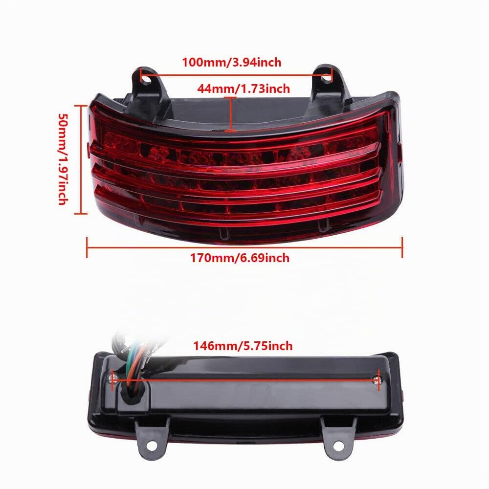 Riloer Fanale posteriore del motociclo luce di posizione lampeggiante luce di stop per Harley Davidson FLHX/FLTRX Street Glide Touring, per Tou-ring Ro-ad Gli-de Cus-tom FLTRX 2010-2013, EFI -FLTRI