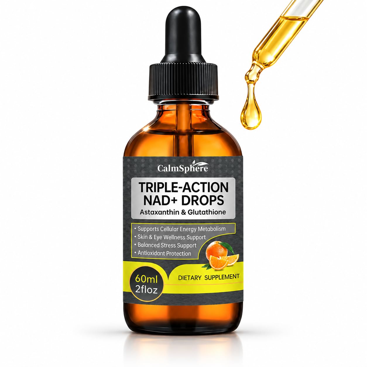 NAD Supplement Liposomal Drops for Women Cellular Energy Antioxidant