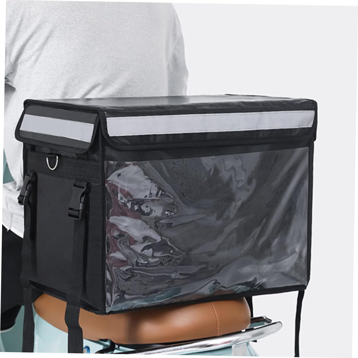 Scatola Termica Isolante Nera Contenitore Multiuso per Alimenti Caldi e Freddi Resistente per Consegne Picnic e Campeggio