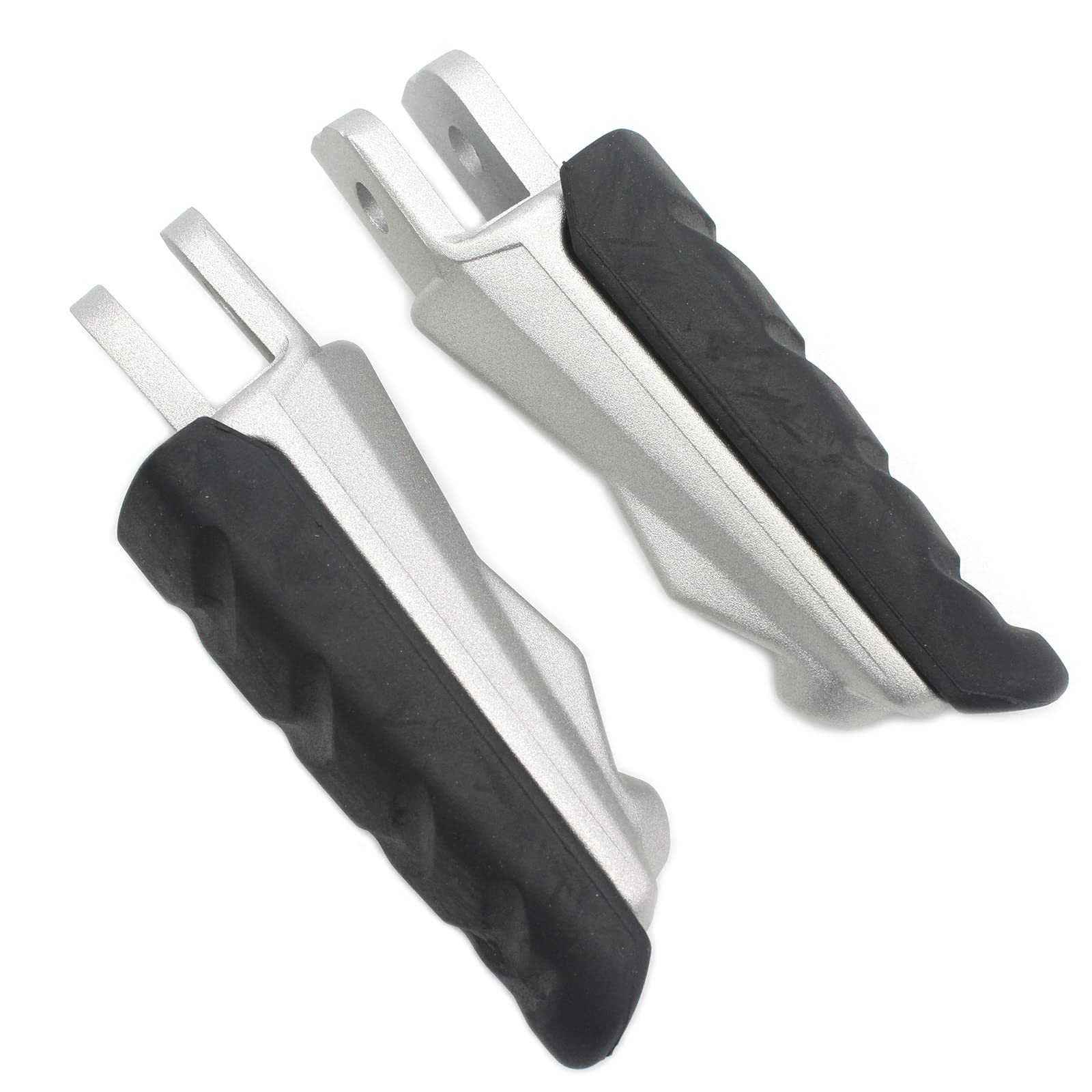 Pedali Pedane Moto Pedane Pedali Anteriori Poggiapiedi Gomma/Adatto for BMW F800GT/ST/S F900R/XR M1000XR/S1000XR R1200RS/ST R Nine T R1250R/RS Nero(Silver)