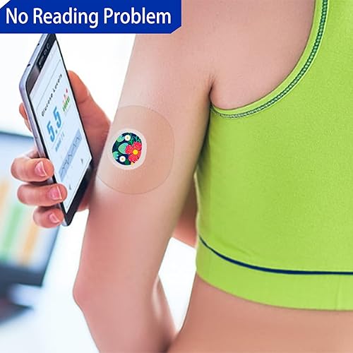 Miniatura 4 de HONYOU Paquete de 40 parches Ahdesive impermeables para G7 y Stelo con calcomanías de patrón, parches CGM transparentes con agujero, 15 días