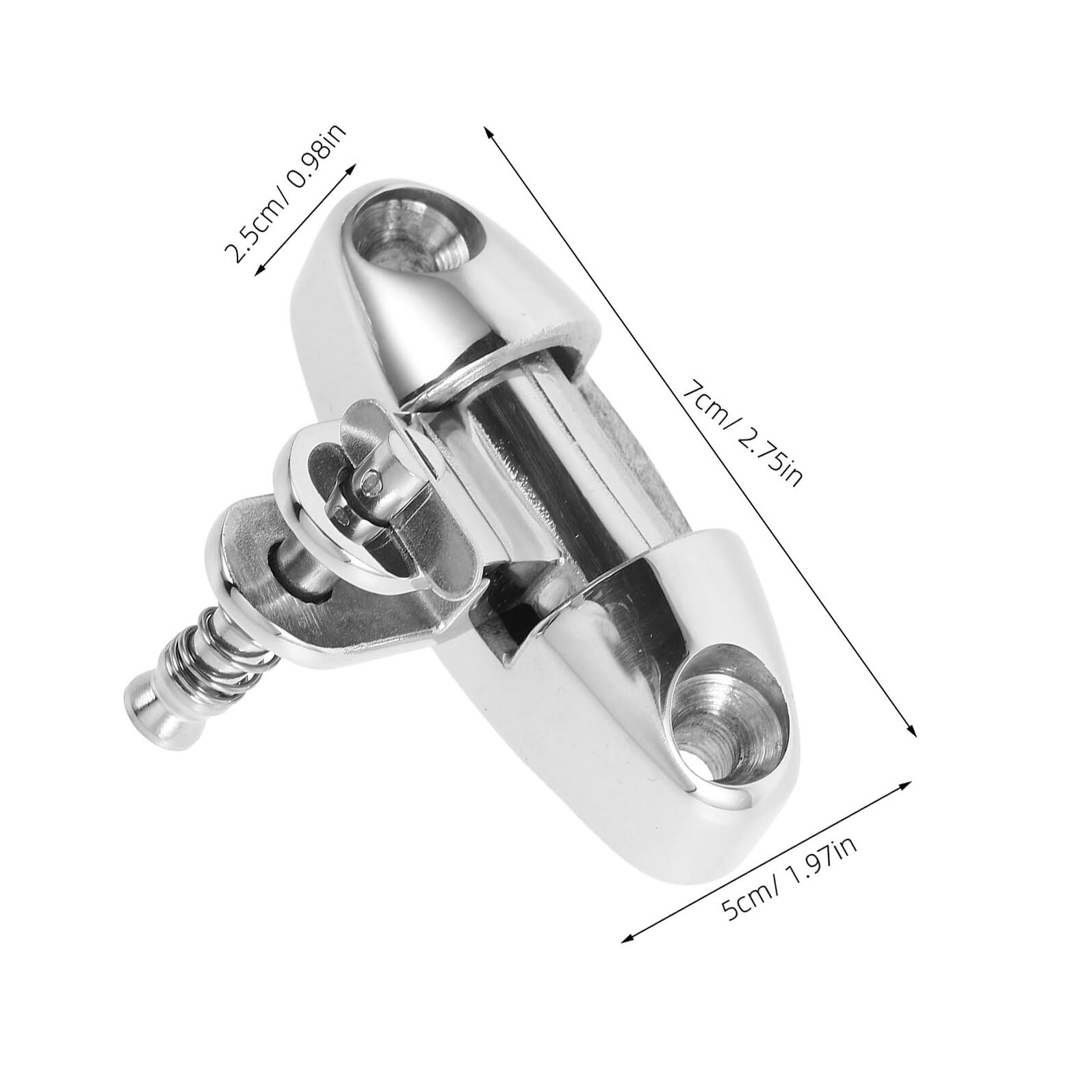 ERINGOGO Cerniera Girevole 2 Pezzi in Acciaio Inox per Copertura Barca | Finitura Argento, Accessorio per Coperture Regolabili, Adatto a Impieghi Marini All'aperto