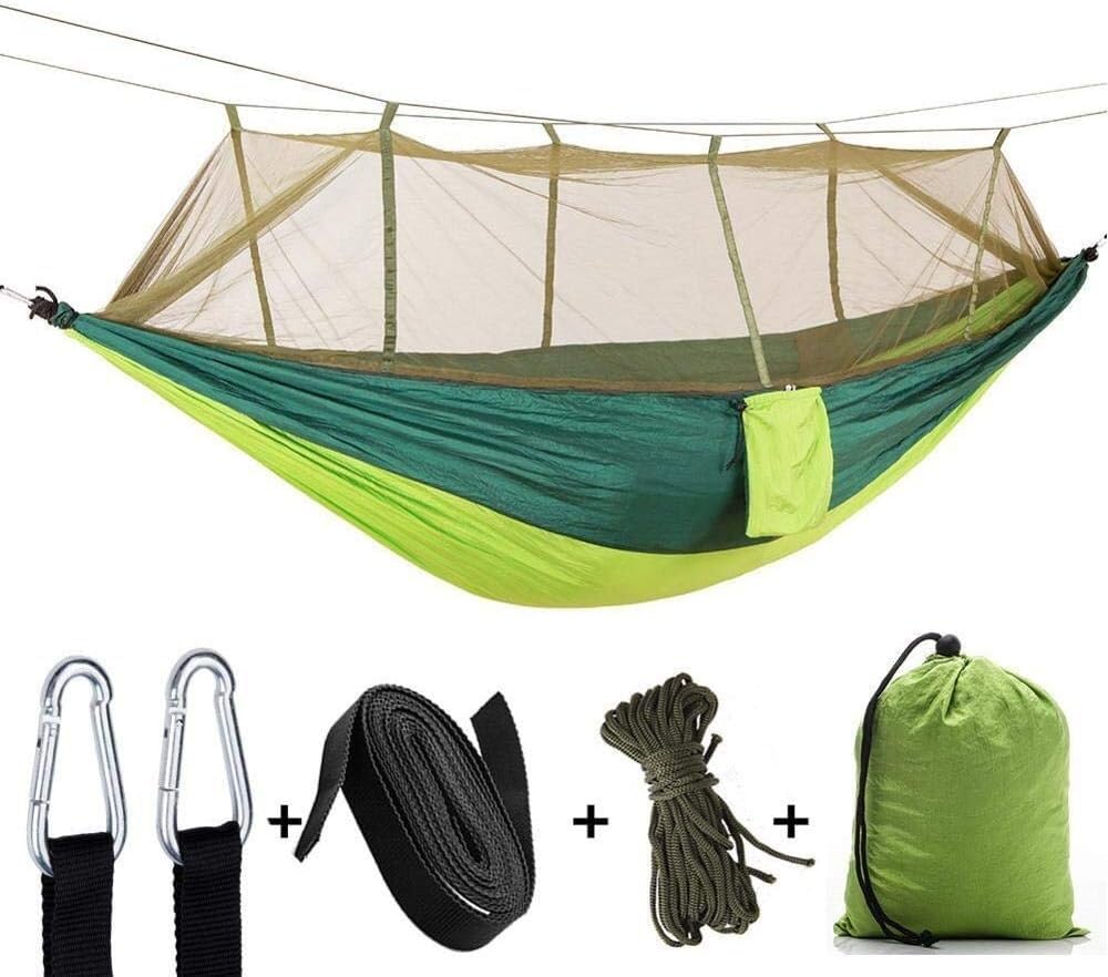 Hamac tente moustiquaire portable camping plein air avec ombrage vert