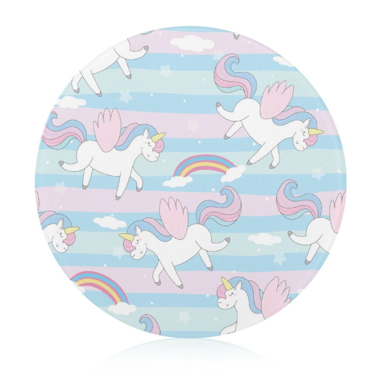 Planche à découper cuisine Licorne bleue 20 cm finition haut de gamme