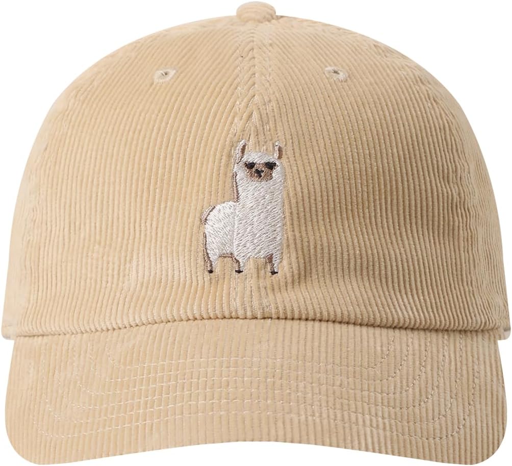 MIRMARU Variety of Designs Embroidered 100% Cotton Corduroy Baseball Cap for Men and Women.