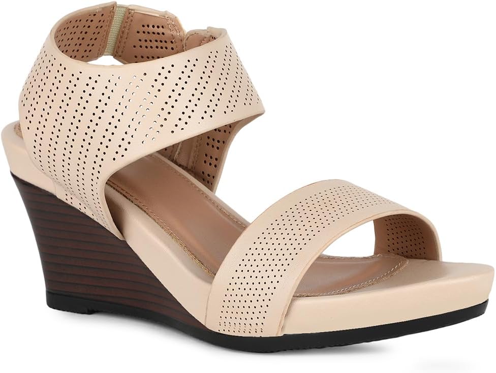 BATA Wedge Heeled Sandals - Cushioned Comfort