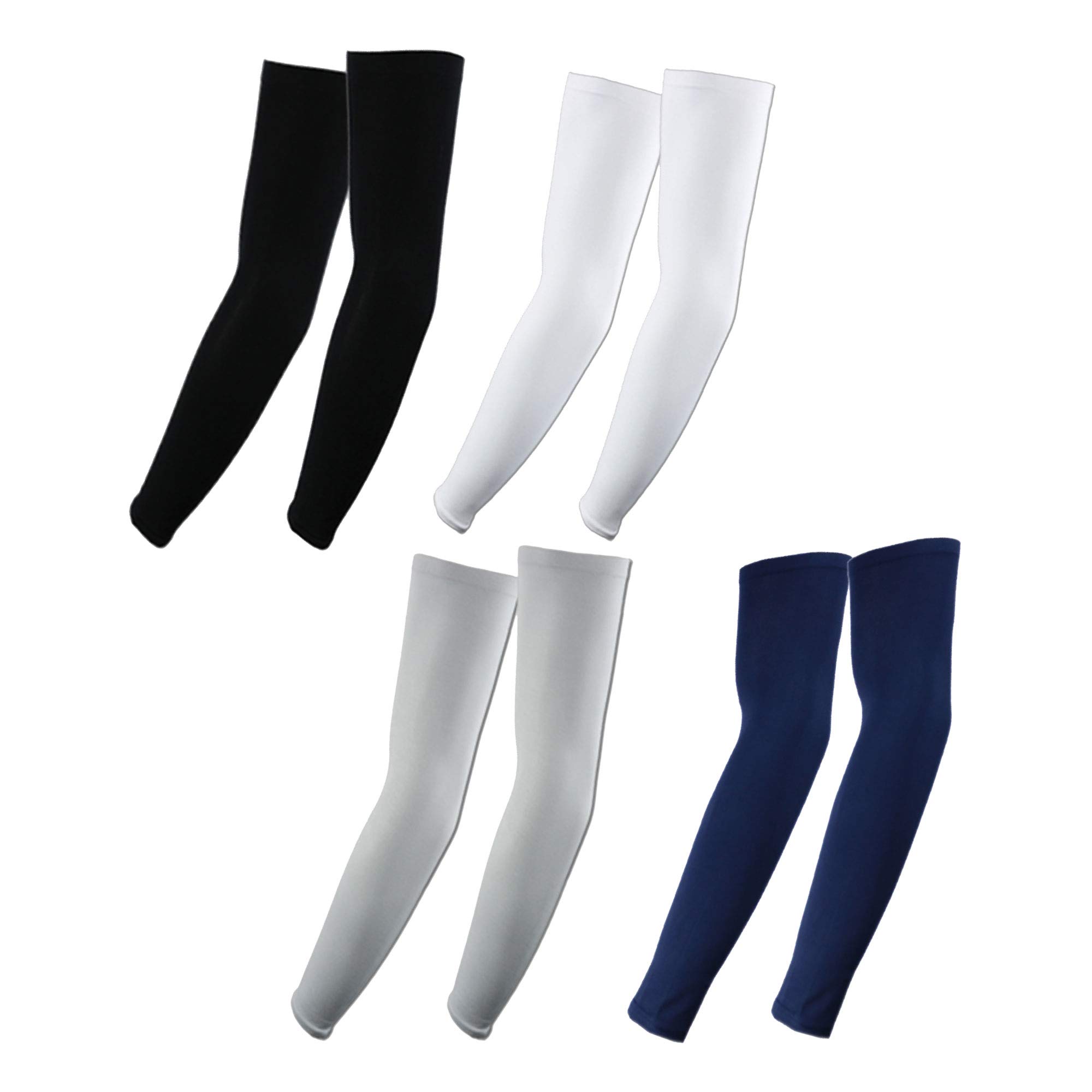 Pack of 4, The Elixir Golf Sun UV Protective Compression Arm Sleeves Arm Cooler
