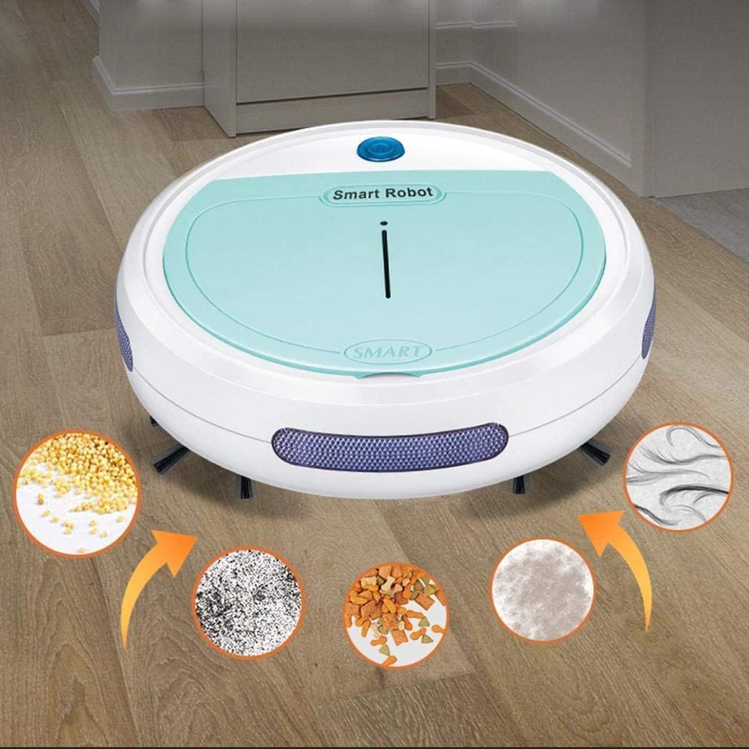 Automatic Sweeping Robot Floor Dirt Dust Hair Sweeper Mopping Vacuum Cleaner Wet-Dry Vacuums (Color : Green) (Green)