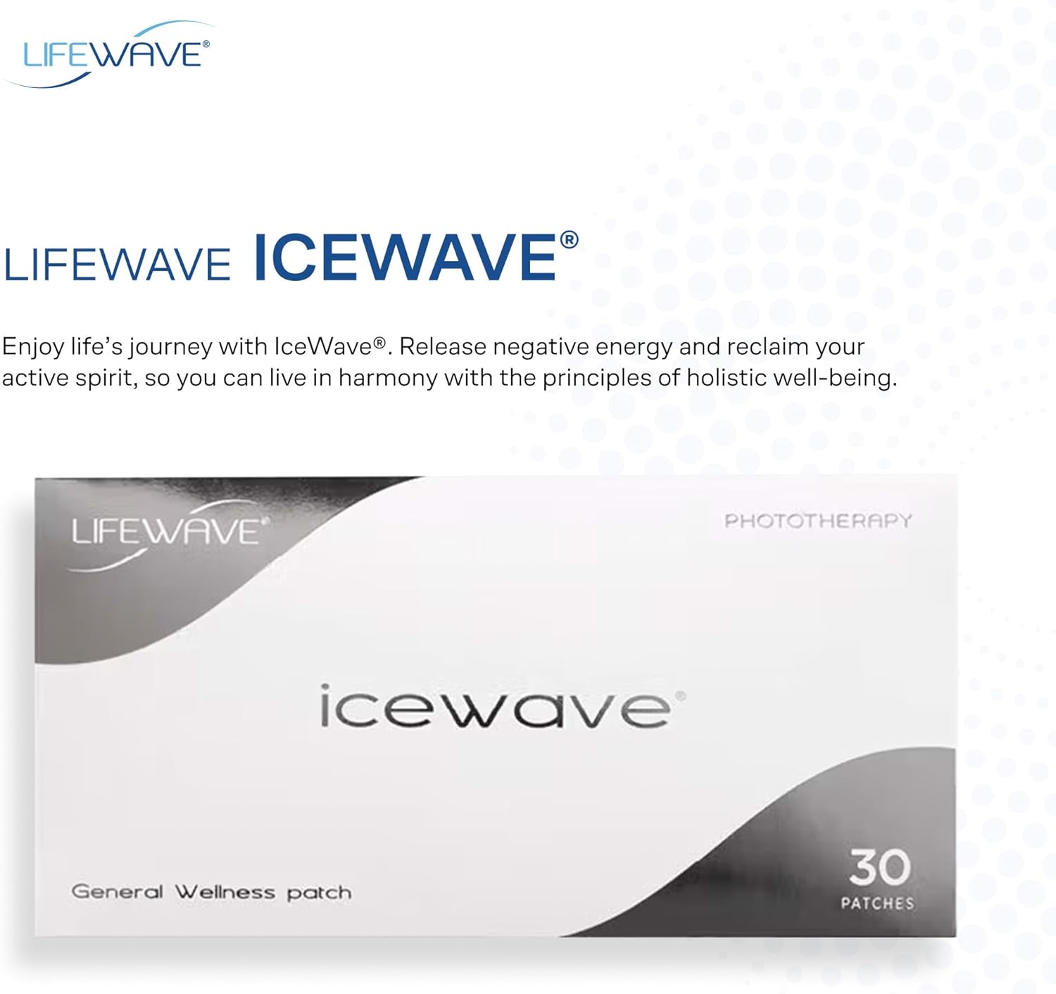 LifeWave IceWave Patches – Fast-Acting and Non-Addictive – No Drugs or Stimulants - 30 Patches in Sleeve, 15 White and 15 Tan Patches