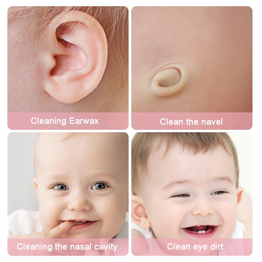 Pinzette Naso Per Bambini WeddHuis - 4 Pezzi Con Testa Tonda E Custodia