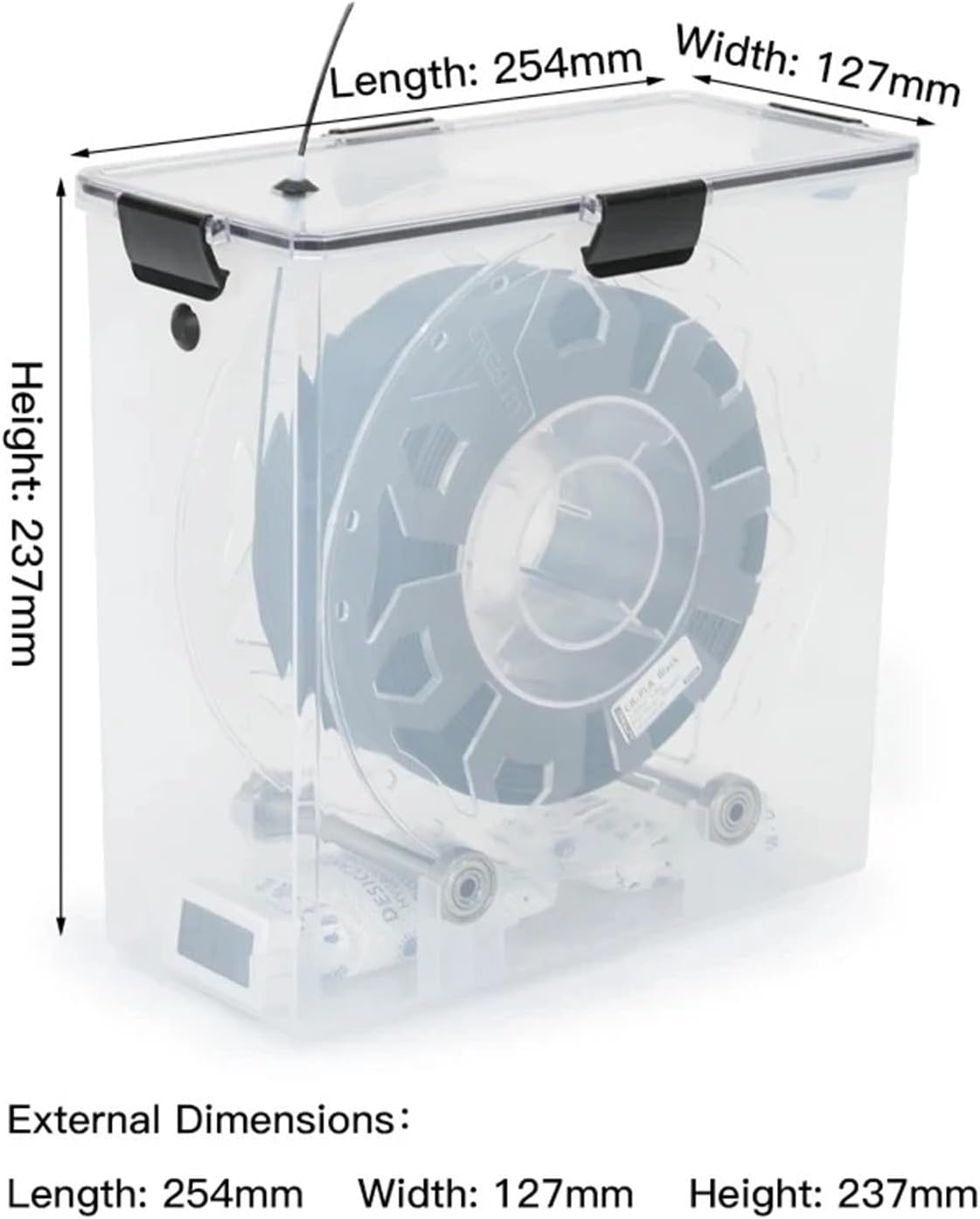 3D Printer Parts Filament Dryer Box Airtight and Moisture-Resistant Real-Time Monitoring for 3D Printer Tools Storage Box Holder