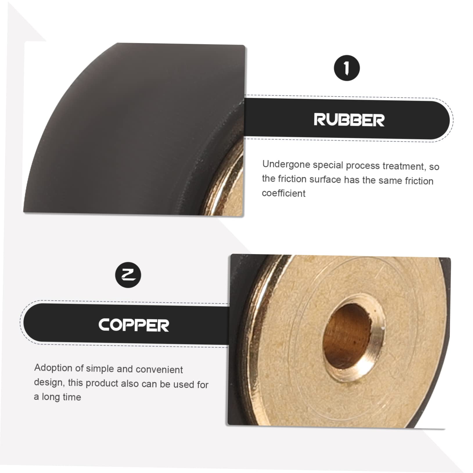 Rouleau Pinceur pour Magnétophone Cassette Noir en Cuivre et Caoutchouc, Léger et Facile à Utiliser, Réparation D'enregistreur à Pincement