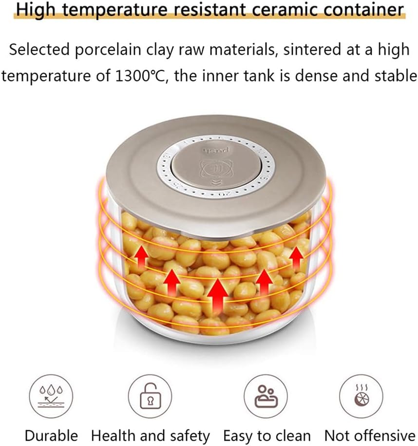 Smart Temperature-Controlled Yogurt Maker, Multifunctional Fermentation Machine, High-Temperature Resistant Ceramic Container, Fully Automatic Household Rice Wine Machine