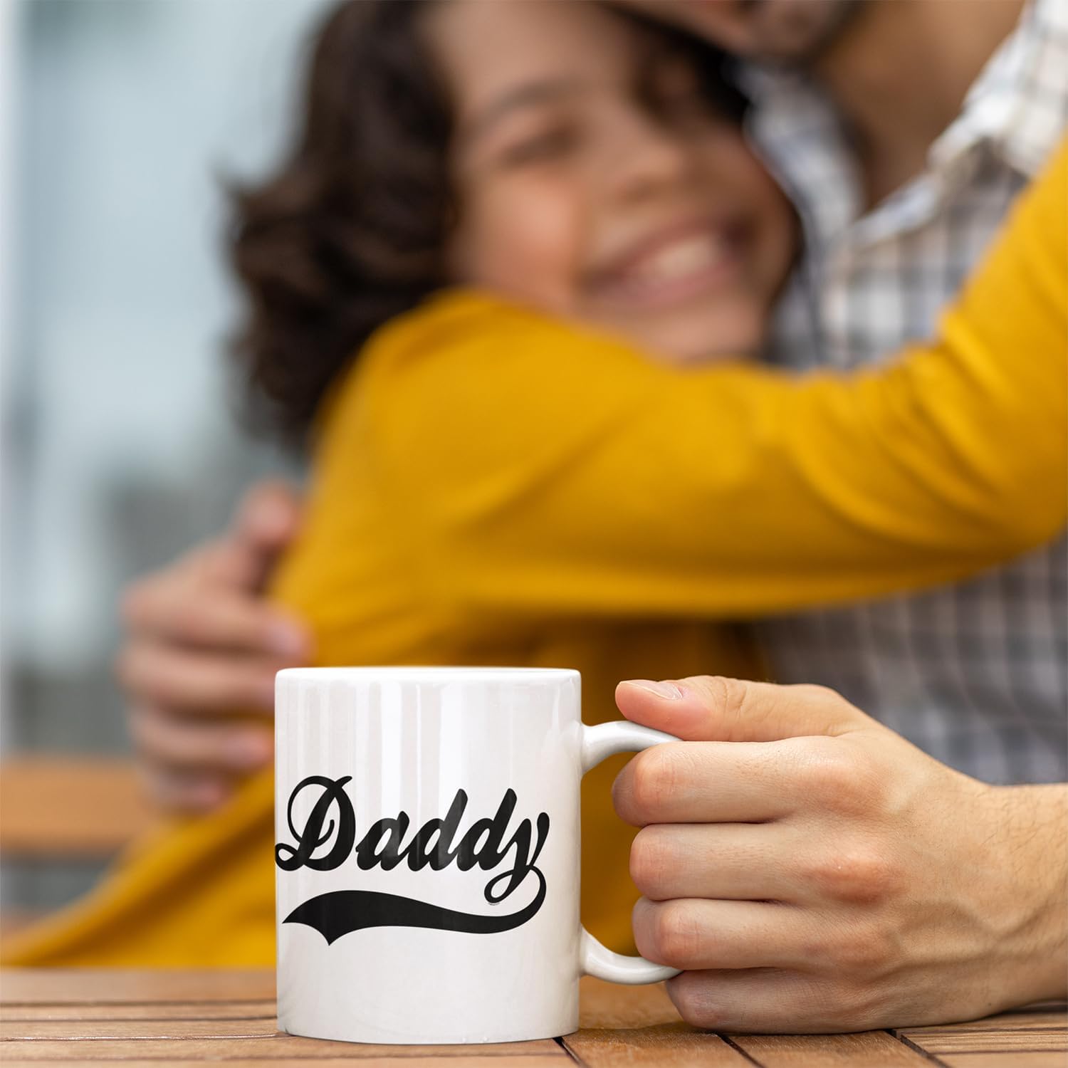 Veracco Daddy - White Ceramic Coffee Mug - Funny Father's Day Birthday Gifts For New Dad Daddy Stepdad (White, Ceramic) - Image 6
