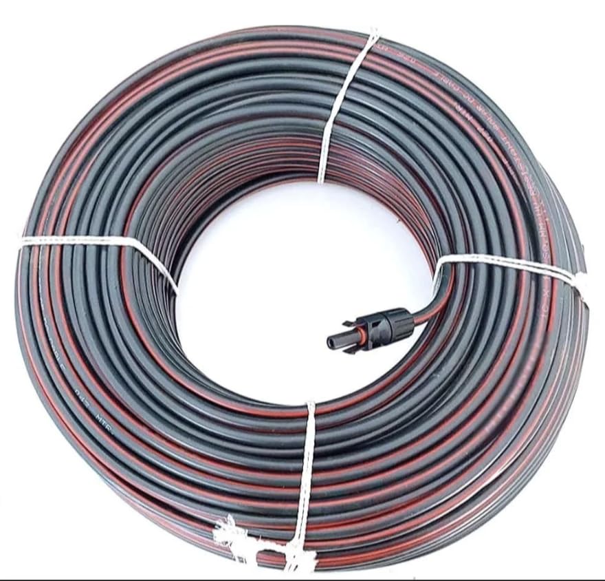 Solar DC Cable 4 Sq mm 100 Meter | XLPO UV Resistant Tinned Copper PV Cable for Rooftop Solar Panel Installation | EN50618 Certified-image-28