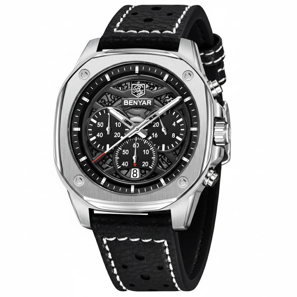 benyar Men’s Watch – Luxury Chronograph Multifunction Quartz | Date Display| Luminous| WaterproofStylish Analog Watch for Boys| Business & Casual Premium Gift for Men-picture-36