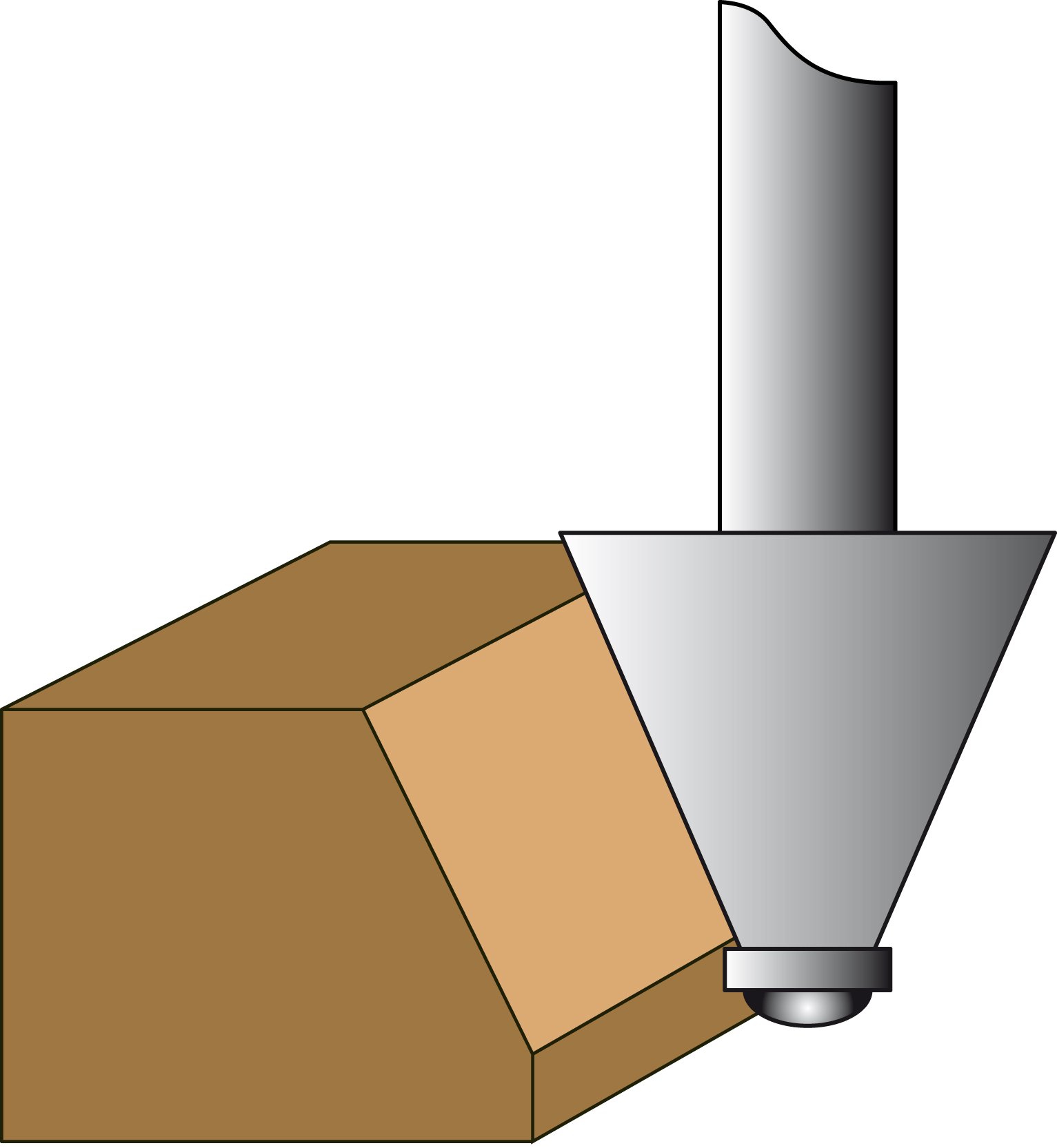Fresa HM para biselar 45° HIKOKI 754113 outil défonceuse queue 8mm