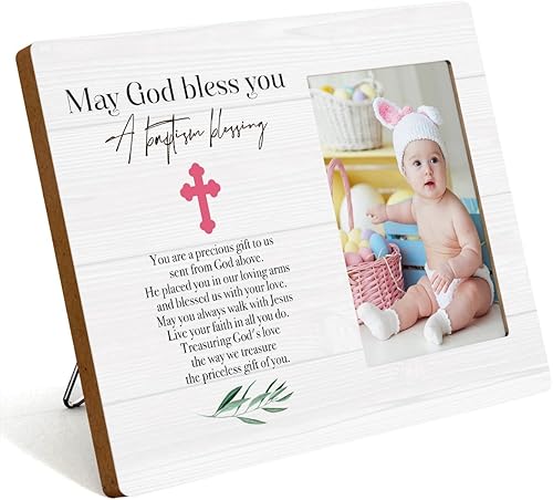 Marco de fotos de bautismo, regalos de bautismo para niños, regalos de bautizo para niños, cumpleaños, Navidad, regalos religiosos para mujeres,