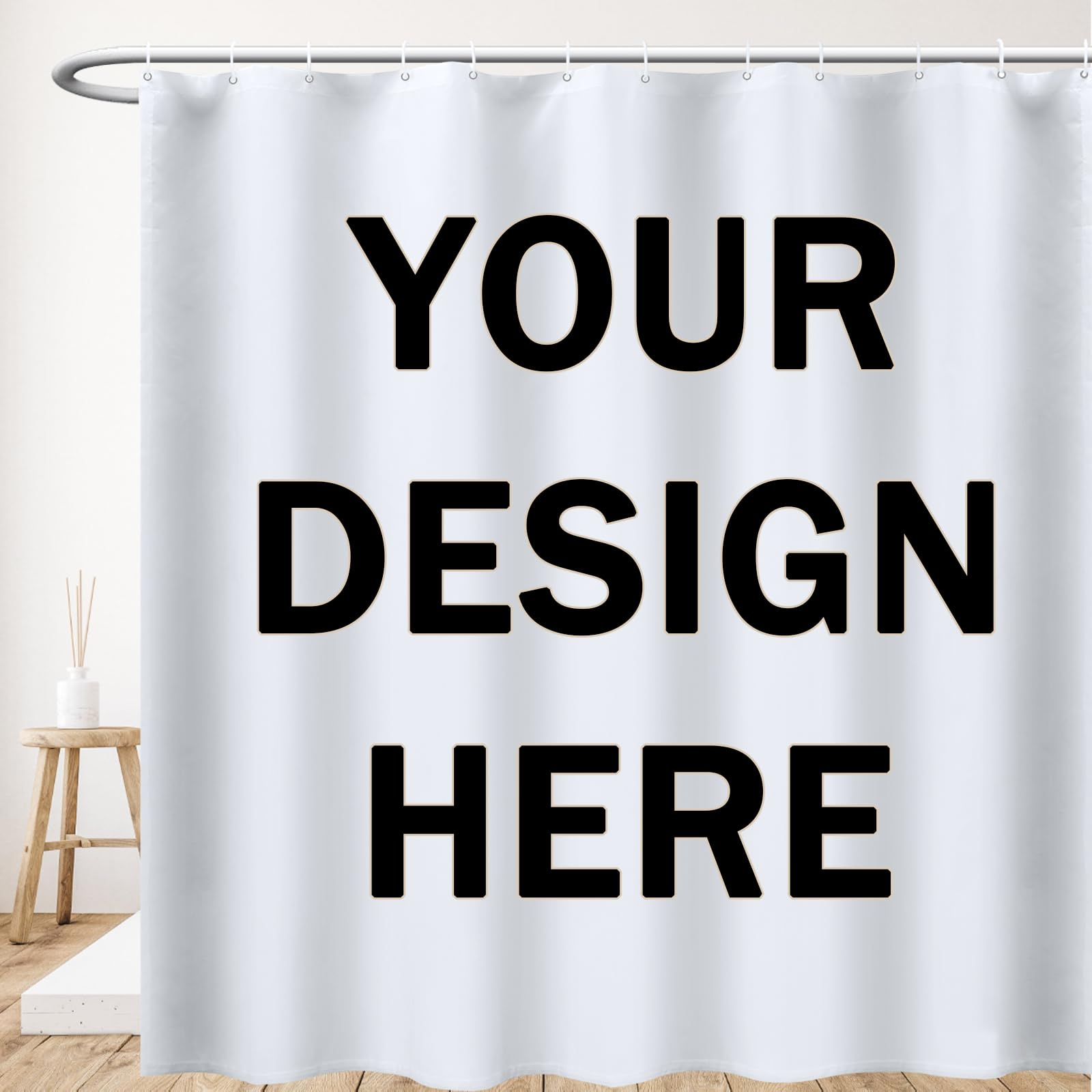 Generic Custom 48x72in Shower Curtain with Photo Personalized Waterproof Shower Curtain for Bathroom