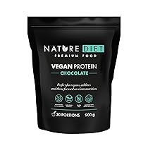 Nature Diet Proteine Vegane Cioccolato | 900 g | Alto Contenuto Proteico | 21 g di Proteine per Porzione | 30 Porzioni | Mix di Pisello & Canapa | Formula Pulita, Vegetale & Senza Glutine