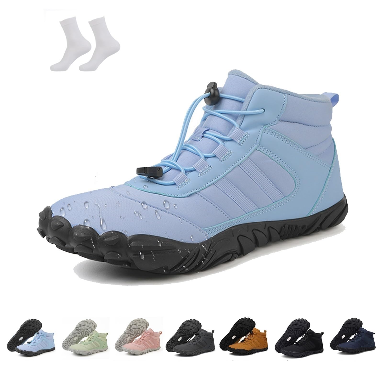 Kasdava Master - Non-Slip Waterproof Winter Barefoot Shoes Men Women Hike Winter Barefoot Boots Comfortable Lightweight Wide Toe