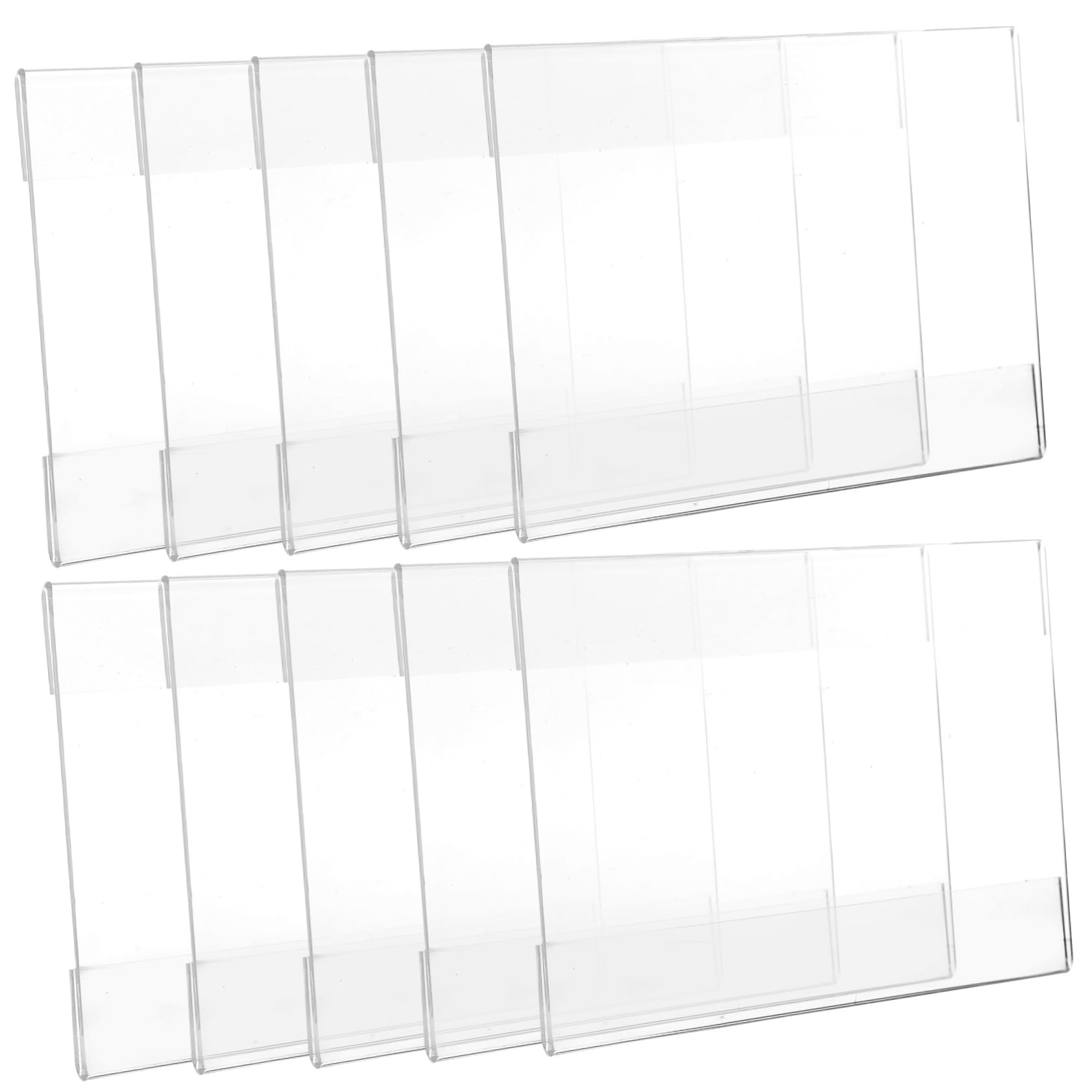 NUOBESTY 40pièces Support De Prix Transparent Lot De Étiquettes Murales Pour Supermarchés Écoles Et Bureaux Affichage De Documents Flyers Et Affiches Épaisseur