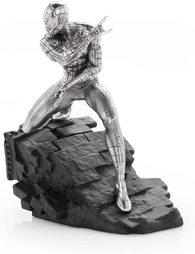 Miniatura 6 de Royal Selangor Colección Marvel con acabado a mano, estatua de Spider-Man de peltre