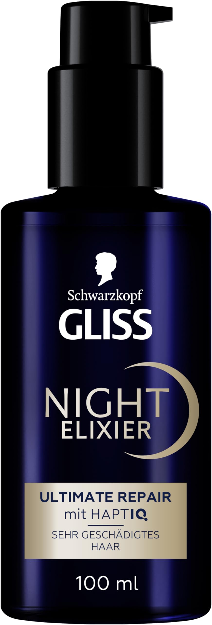 Gliss Night Elixier Ultimate Repair (100 ml), Haarserum regeneriert geschädigtes Haar im Schlaf, Haarpflege hinterlässt weiches & regeneriertes Haar über Nacht