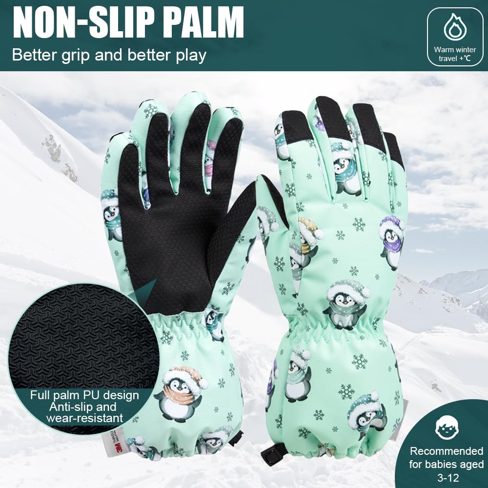 Unigear Waterdichte skihandschoenen voor kinderen, warme