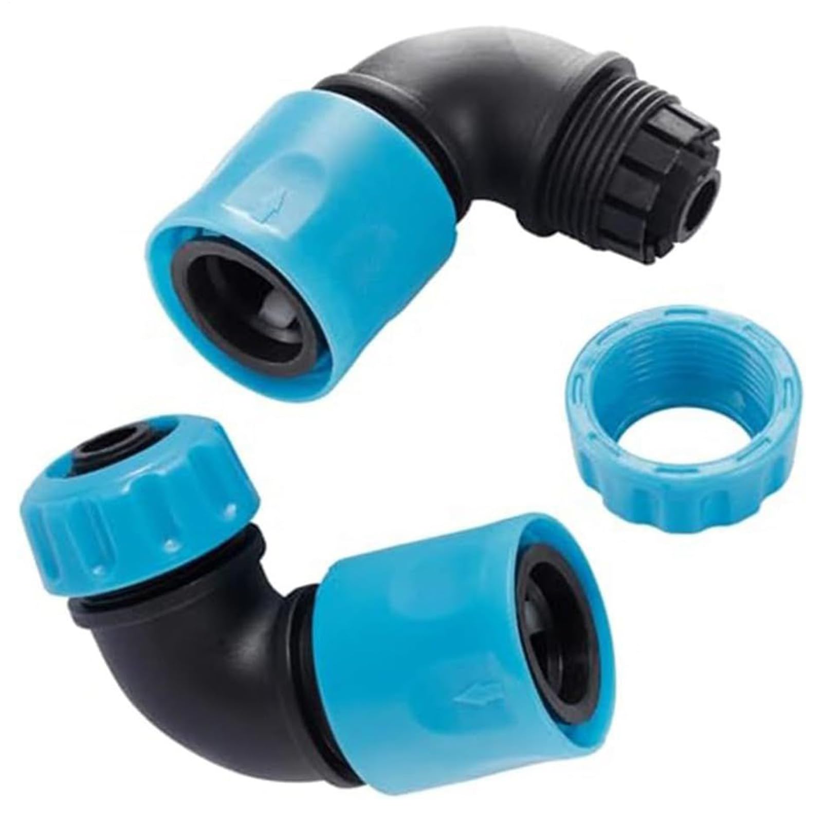 Raccordo Tubo Di Irrigazione, Parti Di Tubo Di Irrigazione, 2 X Divisore Rapido Rubinetto Acqua Con Ugello Ad Angolo Di 90 Gradi Per Di Irrigazione Prato Cucina