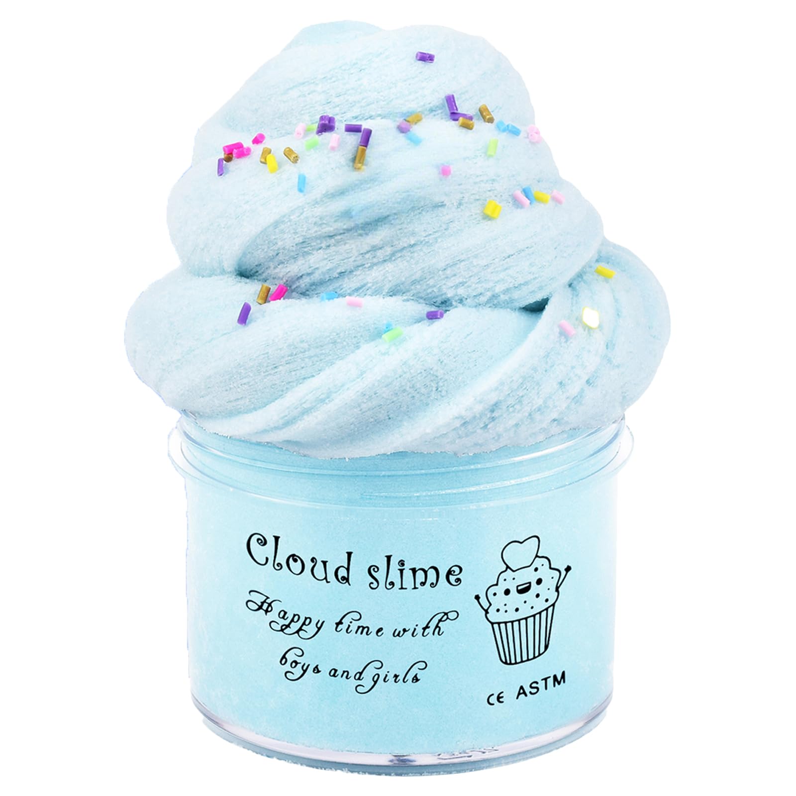 Sky Blue Cloud Slime, Soft and Non-Sticky Slime Toy, Girls and Boys Stress Relief Creative DIY Toy, for Kids Education, Christmas Toys, Gift Birthday(7oz 200ml)