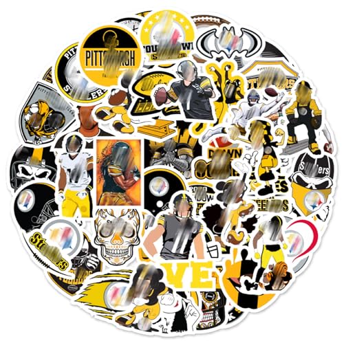 50 Pcs American Football Stickers Vinyl Waterproof Decals for Football Fans Water Bottles Laptop Snowboard Scrapbook Phone Luggage Decor DIY Stickers - 05