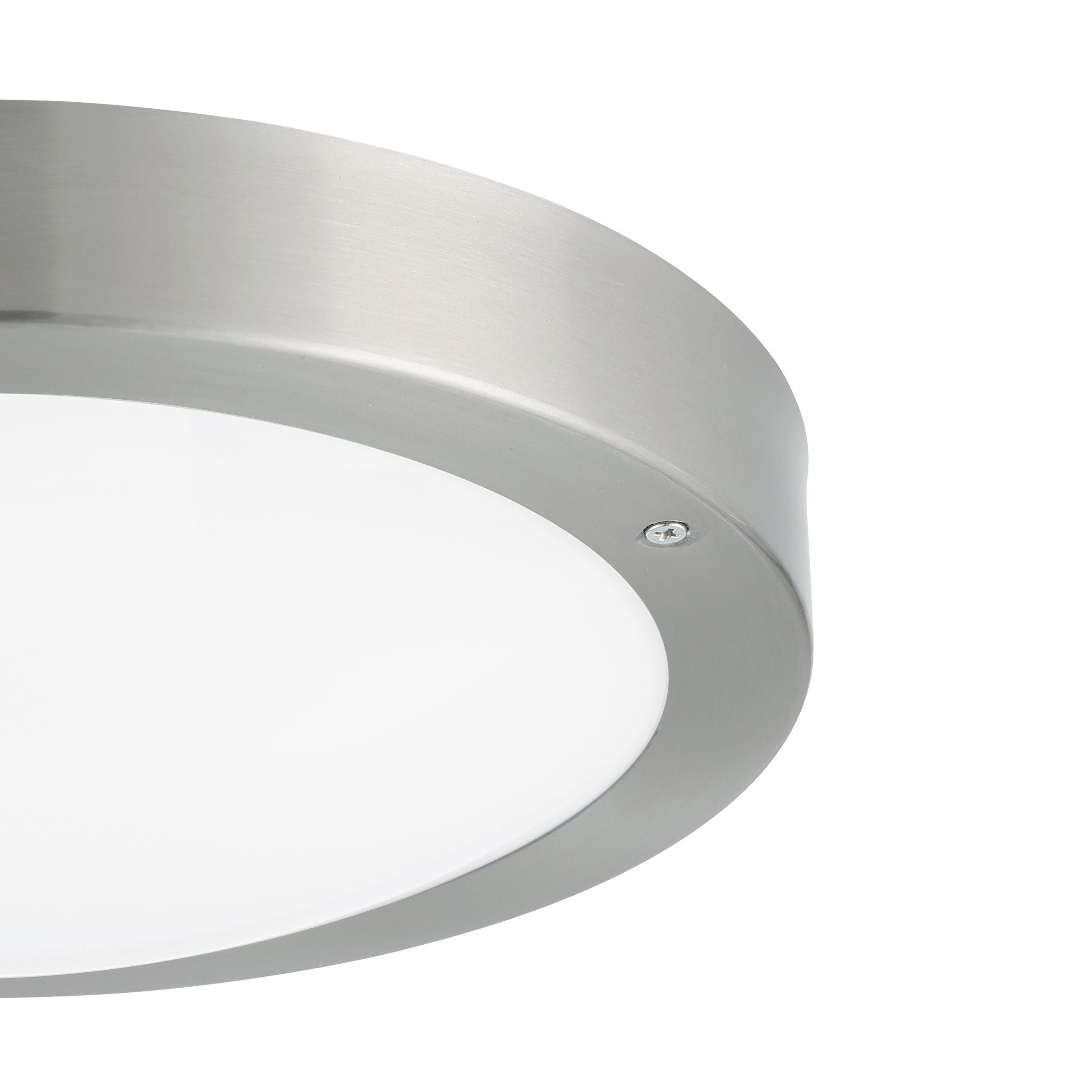 EGLO LED Außen-Deckenlampe Vento 1 | Außenleuchte für Wand und Decke, Deckenleuchte aus Edelstahl und Glas, Silber, weiß, IP44