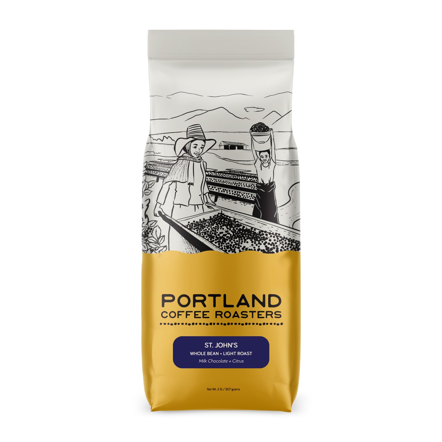 Portland Coffee Roasters, St. John's Espresso, Whole Bean, Light Roast, 32 oz