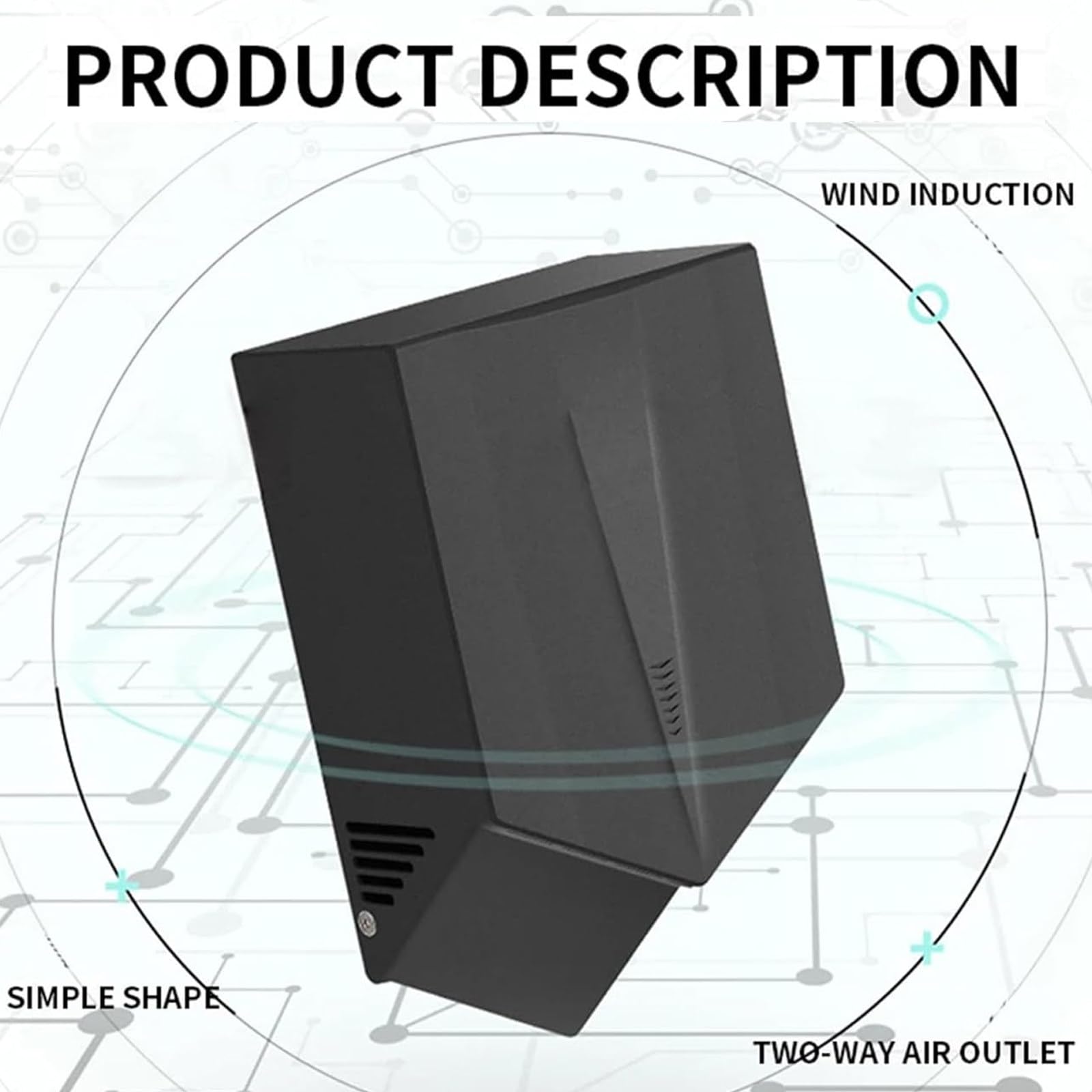 Secador De Manos Comercial Alta Velocidad con Aire Caliente Automático, Eléctrico Sin Contacto, para Oficinas, Restaurantes(White)