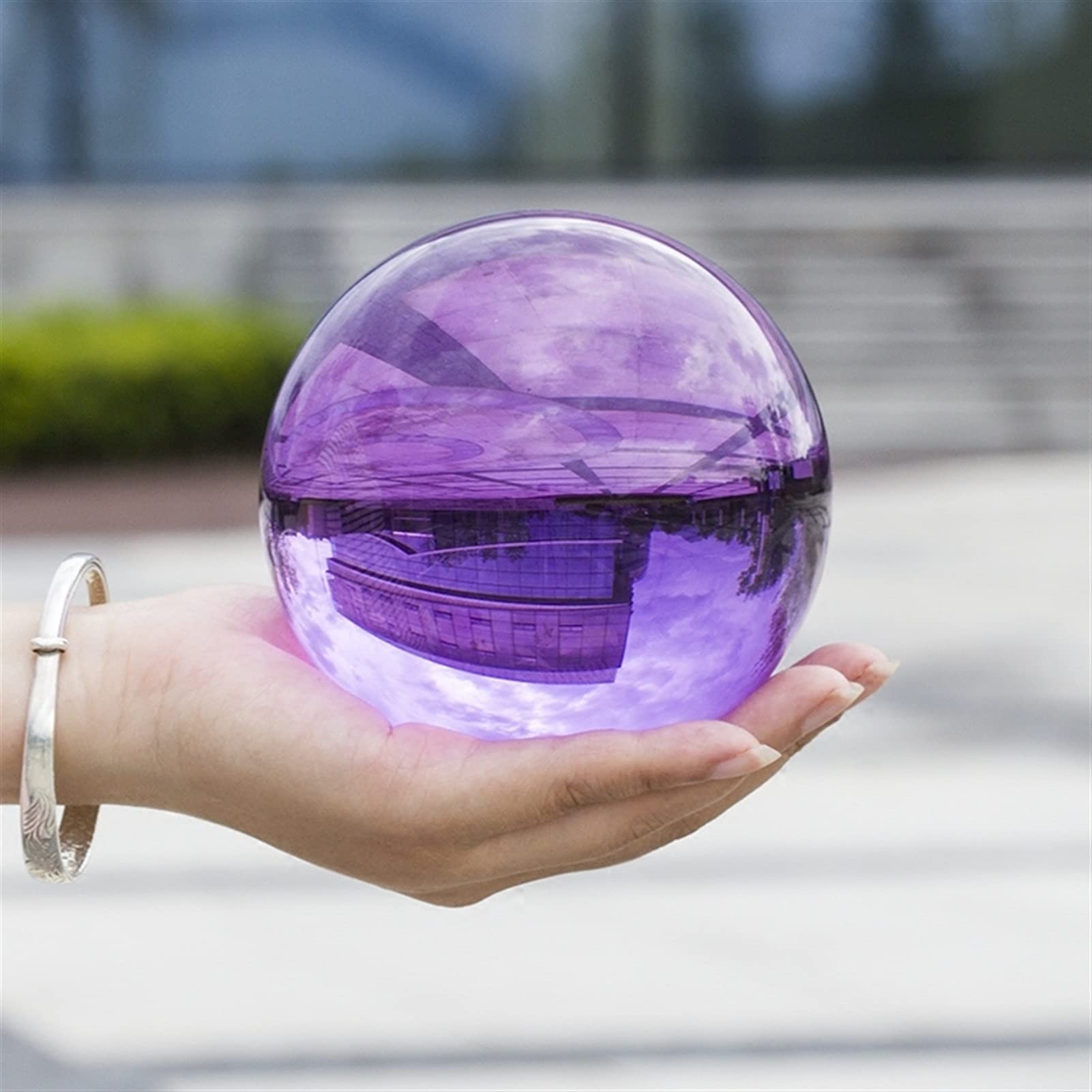 kristallen Multicolor Globe Lens Ball Zeldzame Natuurlijke Magic Crystal Glass Ball Stand voor Bol Fotografie Decoratie Home Decoratieve ballen Ornament (Color : Blue, Size : 40mm