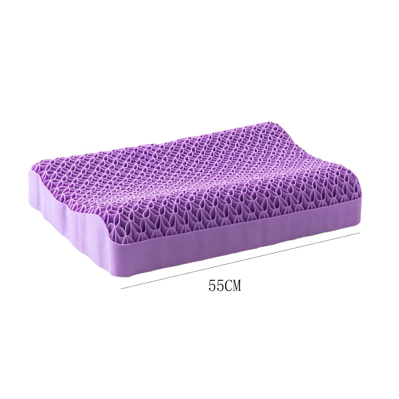 Almohada ortopédica para el cuello, espuma viscoelástica transpirable con rejilla de panal, diseño ergonómico de masaje para aliviar el dolor y apoyo cervical, alta elasticidad y comodidad
