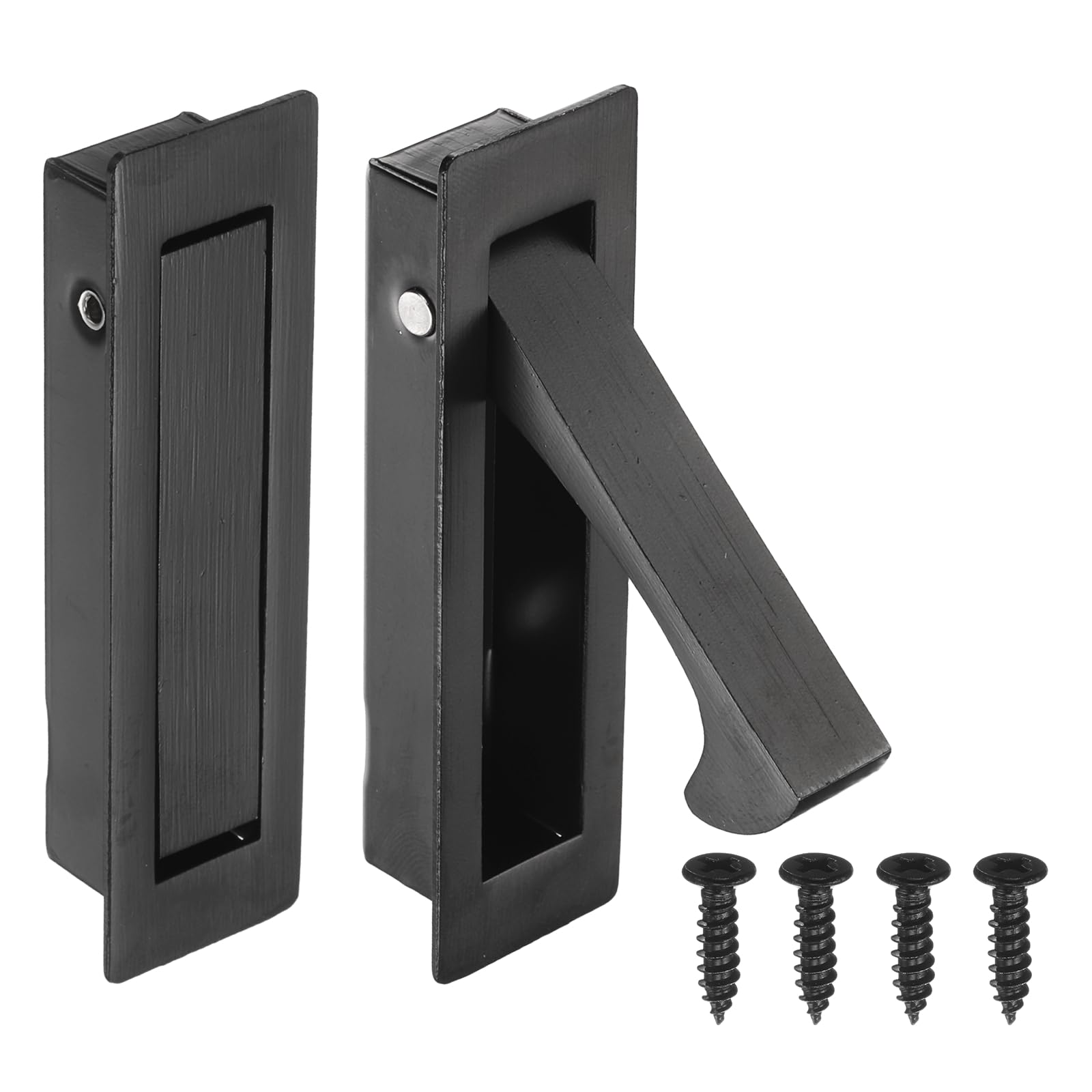 Poignée de porte de poche noire pour optimiser les placards de la maison et de l'hôtel