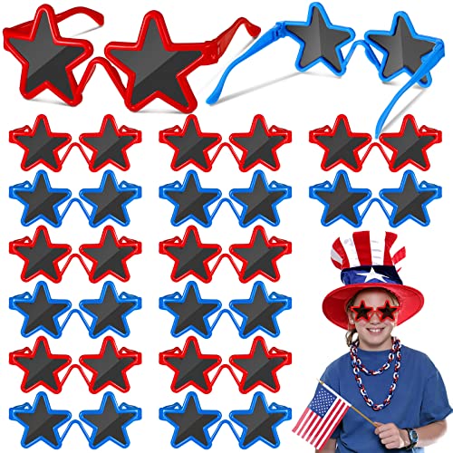 Xuhal 36 Pairs Patriotic Sunglasses for Kids Bulk Patriotic Sunglasses Memorial Day Party Favors Fourth of July Accessory