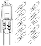 G4 Halogen Bulbs 10W 12V T3 JC Type 2 Pin Base Replacement for Landscape Under Cabinet Puck Light Track Lighting Dimmable(10 Pack)