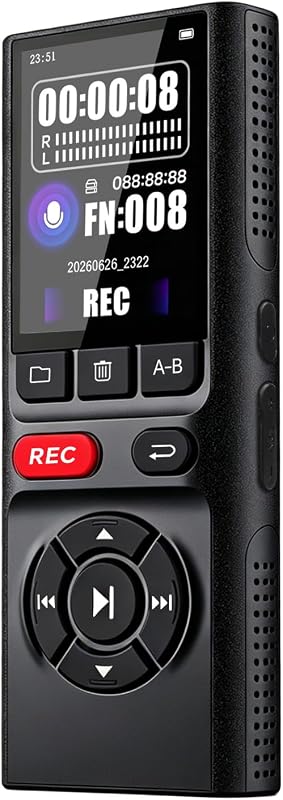 64GB Jaswill Digital Voice Recorder with Playback Long Battery 2-inch Screen MP3 Audio Recording for Meetings Lectures and Interviews Portable USB Recording Device with Voice Activation
