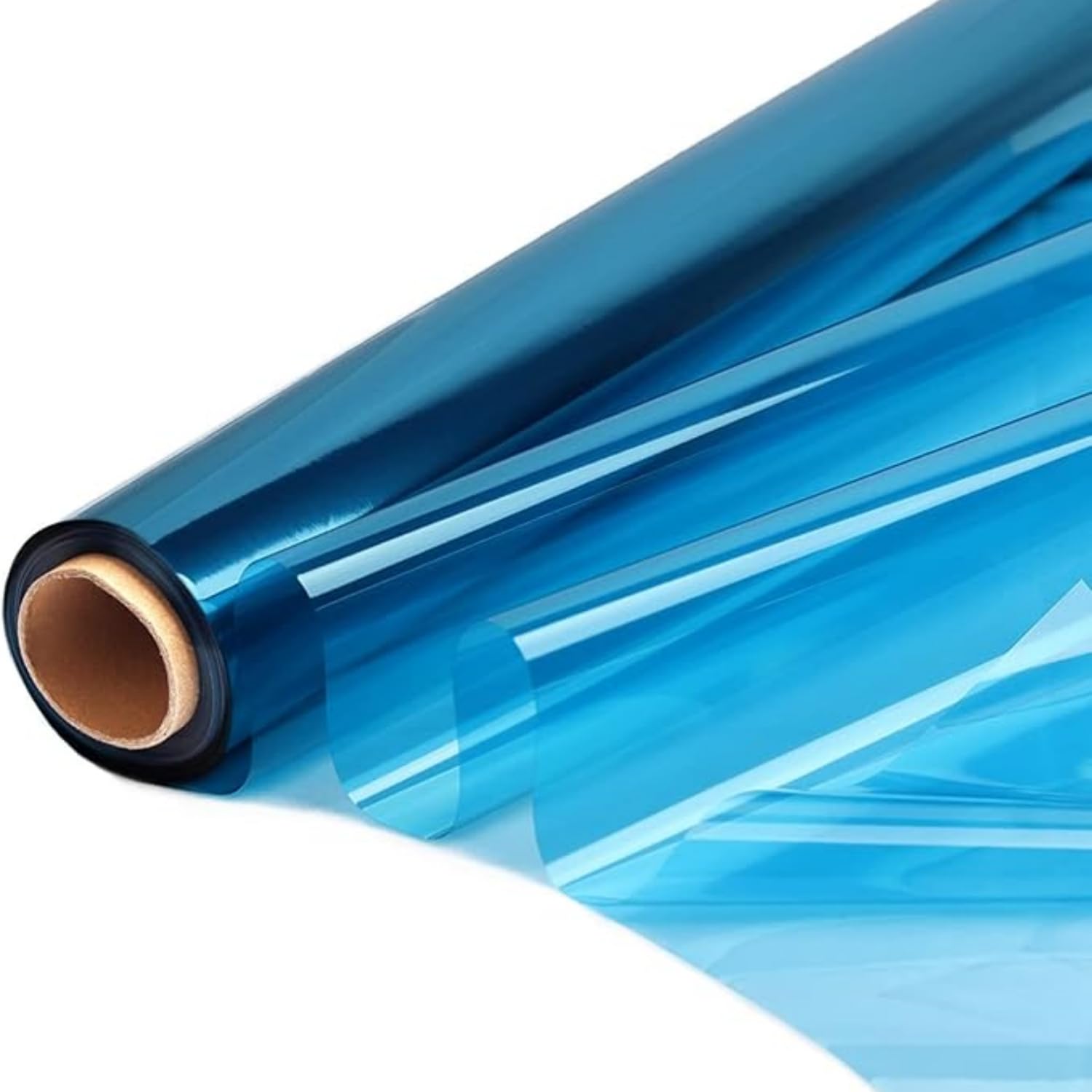Blue Cellophane Wrap Roll, 40 cm x 30 m 2.5 mil Wrap Cellophane Bags Gift Basket Wrap Cello Wrap for Gift Wrapping Craft Flower Bouquet Baskets Decoration
