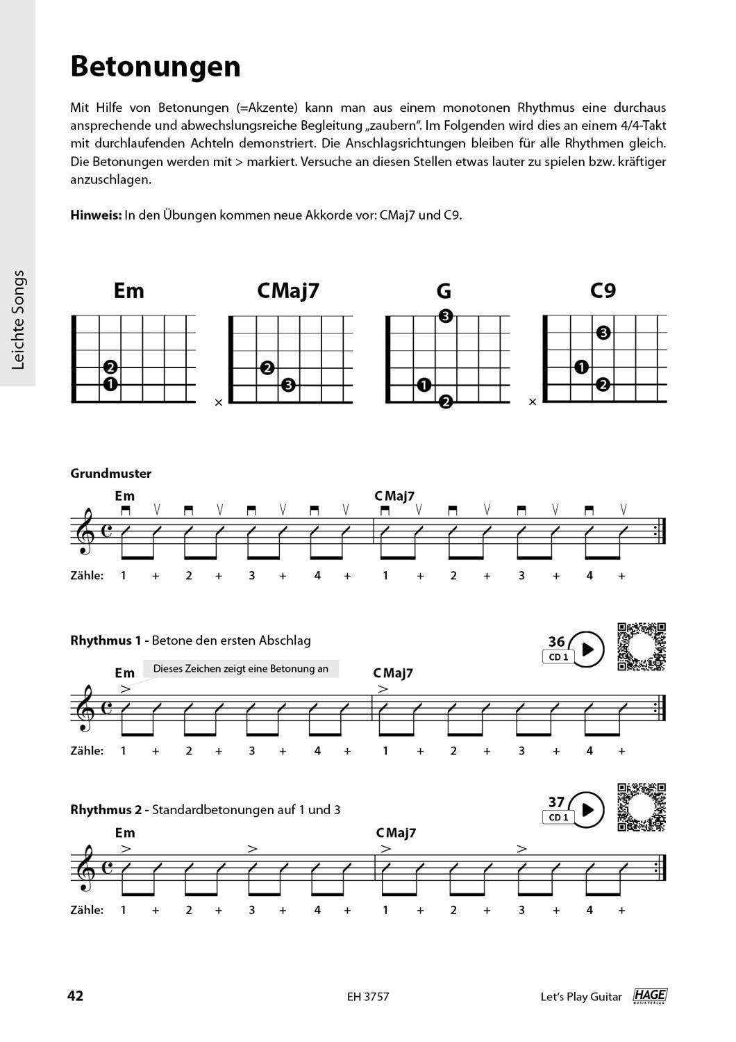 Let's Play Guitar: Songbook und Gitarrenschule + 2 CDs und QR-Code. Mit Songs von Eric Clapton, Bob Dylan, Cat Stevens, R.E.M. Oasis, Beatles, Rolling Stones, Green Day uvm.