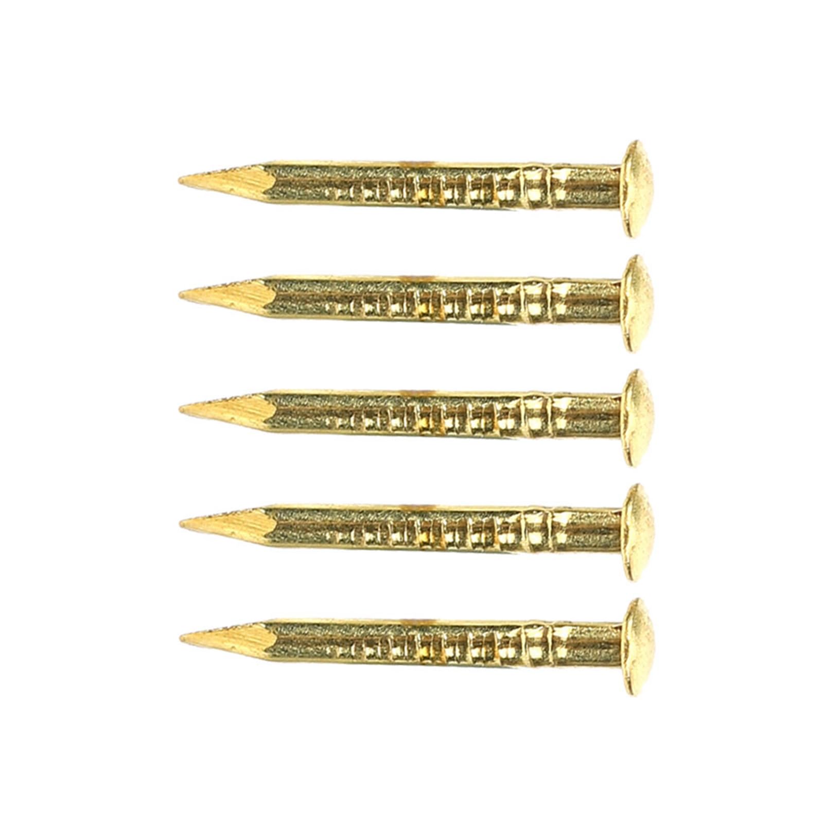Cocoarm 100 Uds. Accesorios de Hardware de Latón para Clavos de Cabeza Redonda, Fácil Instalación Duradera para Reparación de Muebles, 10mm, 15mm, 18mm y 22mm (15 mm de largo)