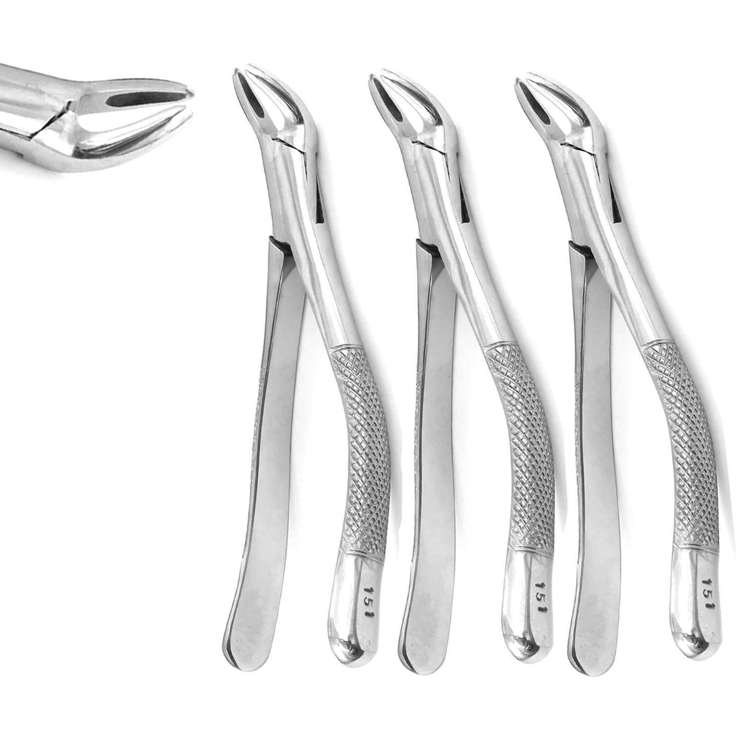 PRECISE CANADA: Set of 3 Dental EXTRACTING Forceps #151 Dental Extraction Instruments