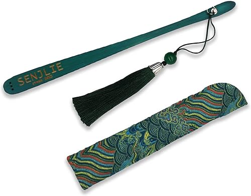 Miniatura 6 de Ventiladores de mano plegables, ventilador de mano de bambú tradicional chinojaponés, hecho a mano, con bolsa, regalo oriental para hombres y