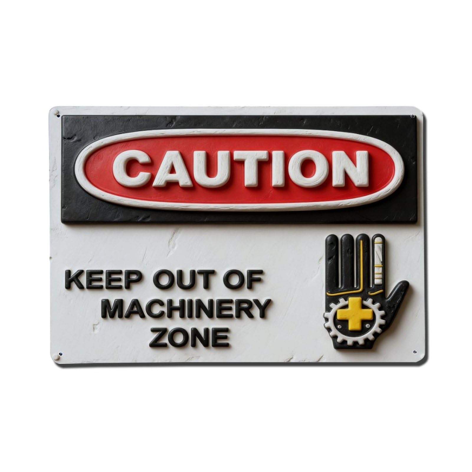 Iageret Vintage Danger Keep Away From Machinery Hand Metal Tin Sign Retro Wall Decor, Bar Garage Cafe Kitchen Home Wall Art Poster Decoration 8X12inches