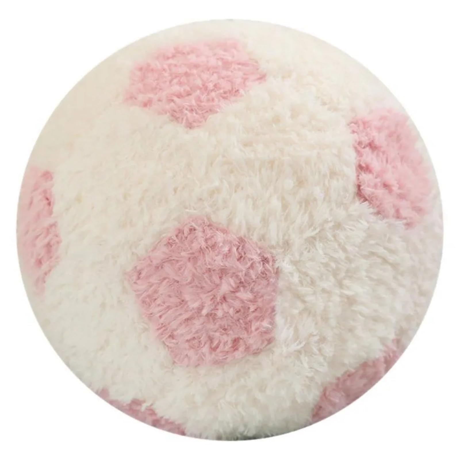GIYXHU Cushion Soccer Ball Throw Pillow Simulation Stuffed Football Plush Soft Sports for Sofa(Pink-25cm)