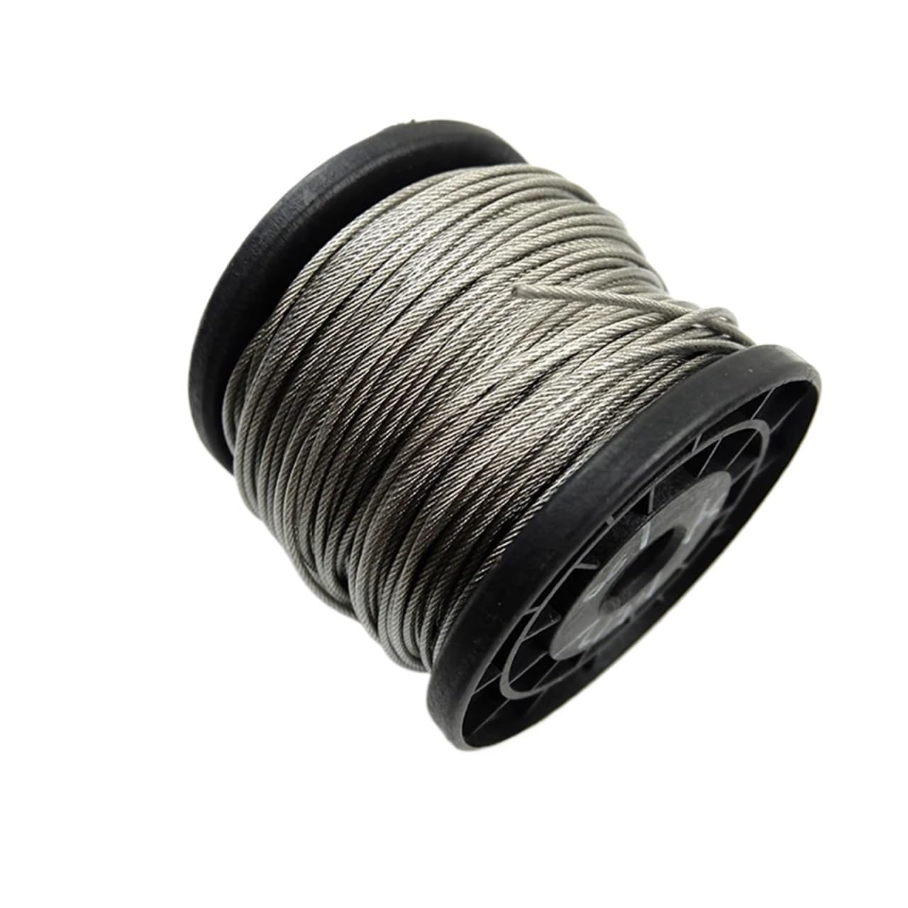 50,0 Meter PVC-beschichtetes Flexibles Stahllitzenseil, weiches Kabel, transparente Wäscheleine(2.0mm 7x7)