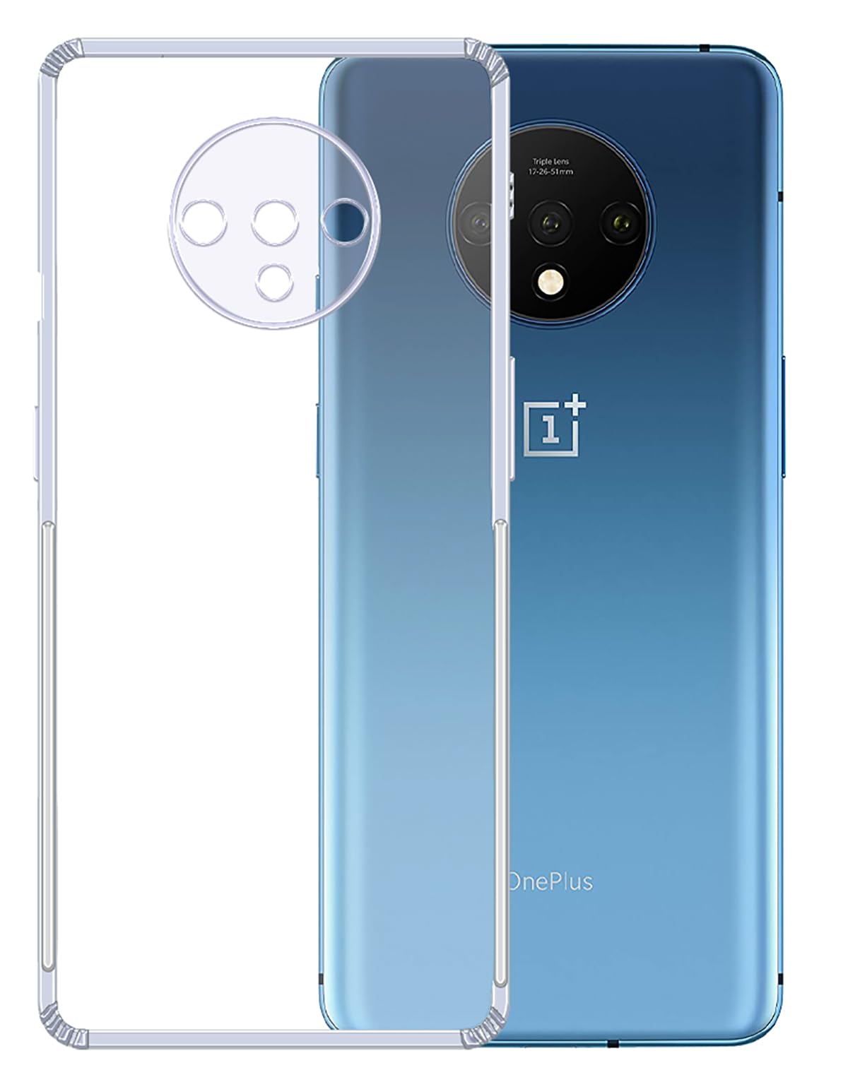 YOFO Rubber Shockproof Soft Transparent Back Cover for OnePlus 7T (Transparent) (B082PZ9NG6) Amazon Price History, Amazon Price Tracker